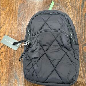Vera Bradley Lorman Sling Black Quilted Backpack
